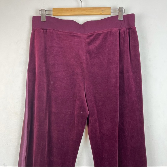 SBJ Active Maroon Velour Joggers Size L - Picture 4 of 7